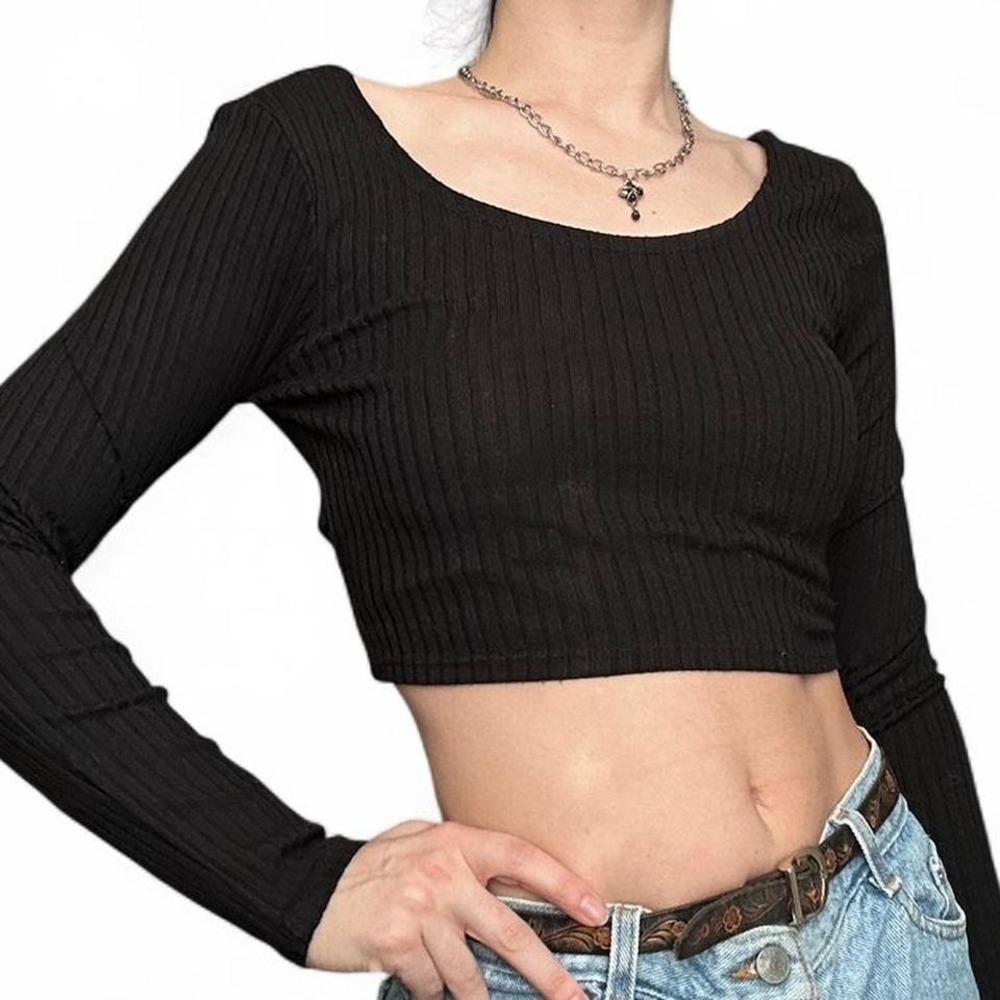 Black Charlotte Russe crop top